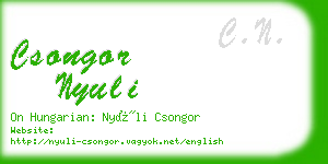 csongor nyuli business card